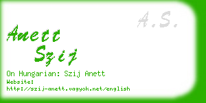 anett szij business card